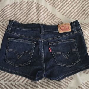 Levi's Women's Dark Blue Denim Shorts